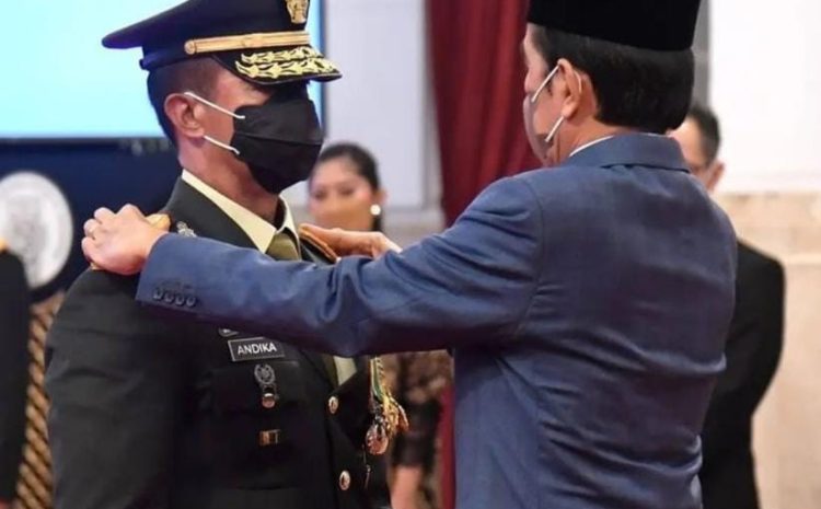  Jenderal Andika Perkasa di Lantik Presiden Jokowi Menjadi Panglima TNI