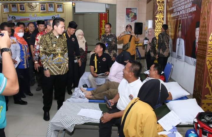  Pemkab Lampung Utara Bersama IKAPA dan IKS Adakan Giat Donor Darah
