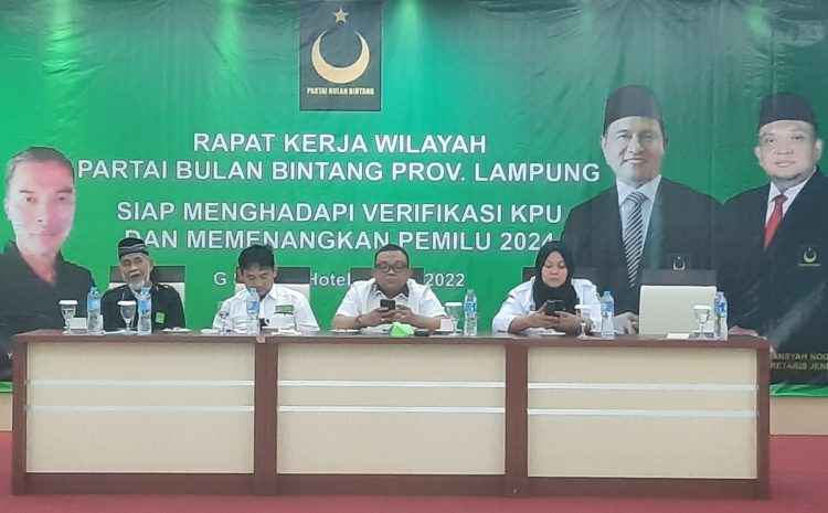  Partai Bulan Bintang (PBB) Lampung Siap Menghadapi Pemilu 2024